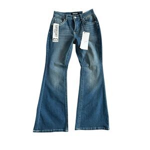Brand New Sky Super Soft Embellished Rhinestones Flare Jeans Size 11 Size 30